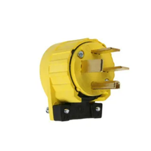 3.43 Inch Height 3 Phase 4 Wire Yellow Angled Plug 5761AN