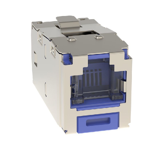 1 Port 22-26 AWG Mini-Com Cat6A 10Gig Shuttered Jack Module Shielded TG Style RJ45 CJSH6X88TGBUY