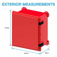 17.75" x 16.27" x 9.33" Boss Spacing Industrial Enclosure I632HL,TRBR