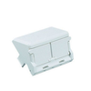 2 Port 1/2 Size Mini-Com Modular Insert Sloped Shuttered Mount Faceplate Frame CHS2SBL-X (Pack of 10)