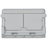 2 Port 1/2 Size Mini-Com Modular Insert Sloped Shuttered Mount Faceplate Frame CHS2SWH-X (Pack of 10)