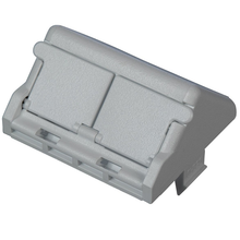 2 Port 1/2 Size Mini-Com Modular Insert Sloped Shuttered Mount Faceplate Frame CHS2SWH-X (Pack of 10)