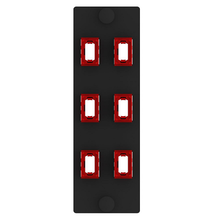 6 Port Opticom MPO Fiber Optic Adapter Panel FAP Vertical FAPV0624RDMPO