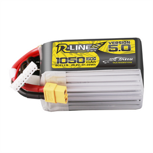 Tattu R-Line Version 5.0 1050mAh 8S1P 29.6V Lipo Battery Pack With XT60 Plug TAA10508S15X6