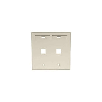 Dual-Gang QUICKPORT Wallplate 2-Port Ivory 42080-2IP