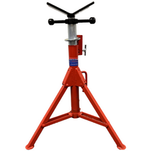 Heavy-Duty Folding Pipe Stand 3000 lb Capacity with Carry Handle and Double Key Lock Red GS781300