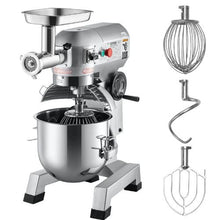 Commercial Stand Mixer 20 Qt 1100W 3-Speed Food Mixer with Meat Grinder Dough Hook & Whisk
