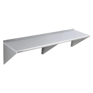 18 X 72 In Stainless Steel Shelf Wall Mounted Floating Shelving with Brackets for Kitchen WMS1872