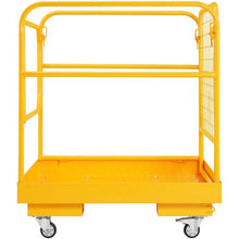 1200 lbs Forklift Safety Cage  with Lockable Swivel Wheels for Aerial Work