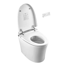 Smart Elongated Toilet with Air Drying Heated Seat Clean Nozzle Auto Freshening Remote Control & LED Display (Automatic Opening)