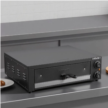 16-Inch Electric Pizza Oven 1750W Countertop Pizza Maker Dual Heat 77–572°F Timer & Temp Control