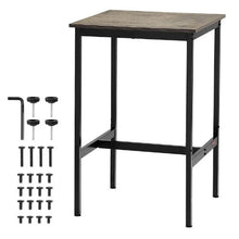 24"x24"x36" Bar Table Sturdy Metal Frame Easy to Assemble Bar Height Cocktail Desk for Living Room & Parties