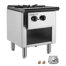 Commercial Gas Stove with Cabinet 90,000 BTU Propane/Natural Gas Range Stainless Steel
