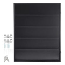 35 Card Display Case 24.3 x 30.5 in Lockable Wall Cabinet with UV Protection PC Panel