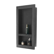 16 x 28 Inch Shower Niche Recessed Wall Storage with Adjustable Shelf (Black)