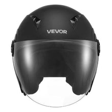 Adult 3/4 Open Face Helmet with Clear Visor (Matte Black) (Large)