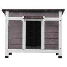 Outdoor Wooden Cat House with PVC Door Flaps and Window Weatherproof Shelter for Multiple Cats 24"L x 21"W x 18"H
