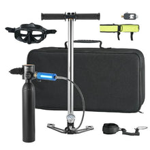 0.5L Scuba Tank with Pump Portable Refillable Diving Cylinder 5–10 Min Underwater Breathing