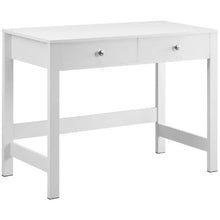 White Small Kids Desk with Drawers – Modern Rectangle MDF Study Table for Bedroom Home & Office