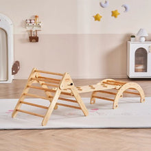 5-in-1 Pikler Triangle Set – Wooden Montessori Climbing Gym with Ramp & Arch for Toddlers (1–3 Years)