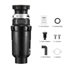 1/2HP 3450RPM Continuous Feed Garbage Disposal with EZ Connect Power Cord & Splash Guard for Kitchen Sinks