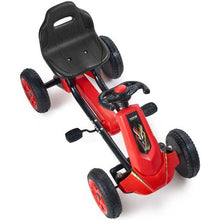 Kids Pedal Go-Kart 4-Wheel Off-Road Ride-On Adjustable Seat Non-Slip Wheels Red  Ages 3–8