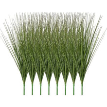 27" Faux Onion Grass Artificial Greenery Shrubs 8-Pack Premium PVC Plants for Home Garden Office & Outdoor Décor Green (Pack Of 8)
