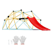8FT Geometric Dome Climber for Kids Slide & Climbing Grip 600LBS Capacity Easy Assembly