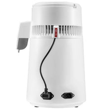 1.1 Gal Water Distiller 750W 0.3 Gal/H Stainless Steel Countertop Maker with Timer Temp Display Plastic Carafe Cleaning Powder & 3 Carbon Packs - White