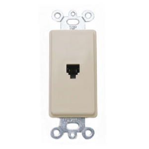 6P4C Telephone Decora Insert Screw Terminal Ivory 40649-I