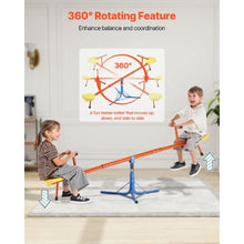 360° Swivel Kids Seesaw, Sit & Spin Teeter Totter with 3-Prong Legs, 100 lbs per Seat, Outdoor Toy for Ages 3+