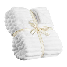 Fleece Throw Blanket 50 x 60"Soft Flannel Blanket Lightweight Throw (White)