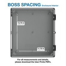 17.75" x 16.27" x 4.00" Boss Spacing Industrial Enclosure I602HL,TGBG