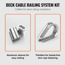 1/16 Inch 7x7 Strand T304 Stainless Steel Braided Aircraft Cable 328FT With Accessories