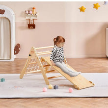 4-in-1 Pikler Triangle Set – Large Wooden Montessori Climbing Gym with Ramp for Toddlers (1–3 Years)