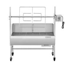 Rotisserie Grill 38W Charcoal Pig & Lamb Roaster 132 LB Capacity 7-Level Height Stainless Steel