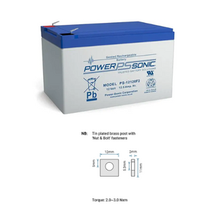 12V 12Ah F2/NB1 Terminal SLA Rechargeable Battery PS-12120