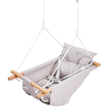 Canvas Hammock Baby Swing – 3-in-1 Indoor/Outdoor with 5-Point Harness & Cushion (150 lbs Capacity)