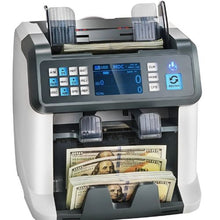 Cash Counter and Sorter with Mixed Denomination, 2CIS, SN, UV, IR, MG, DD Detection Multi-Currency Printer Enabled