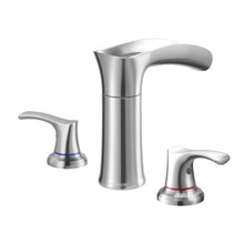Roman Tub Faucet 3-Hole Waterfall Bathtub Faucet Set 2 Handles Deck Mount Hot & Cold Silver