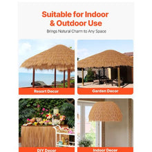 1.3x16.4 Ft Thatch Roofing Style Tiki Hut Grass Skirt Roof T505540-5