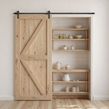 10FT Sliding Barn Door Kit 330LB Fits Doors up to 60"W (Black)