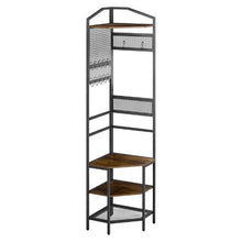 71.3" Coat Rack with Hooks & Shoe Rack Steel Frame Entryway Organizer for Entrance Closet Office