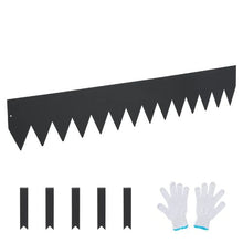 6 Inch x 10' Ft Hammer-in Edging Border with 5 Clips Steel Garden Edging Borders Bendable Metal Landscape Edging (Pack of 3)