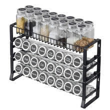 15.8x10.7 in" Detachable Spice Rack Organizer for Cabinet - 4-Tier Stackable Seasoning Storage Spice Jars Holder for Kitchen Pantry & Countertop
