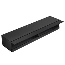 71 In Floating TV Stand Wall Mount Entertainment Center with Power Outlet & LED Lights Modern TV Shelf with 2 Drawers & Storage Cabinet - (Black)