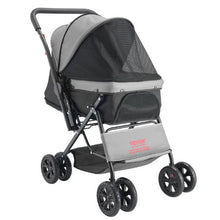 44 lbs Pet Stroller Foldable 4 Wheels Dog Stroller with Brake up to Travel Camp GS303
