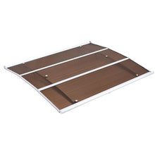 37" x 47" Door Awning Canopy Polycarbonate Front Door Cover Rain & UV Protection (Brown)