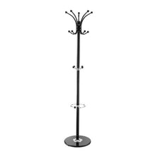 Metal Coat Rack with Umbrella Holder 14 Hooks & Marble Base – Stylish Entryway Tree for Hats Scarves Bag