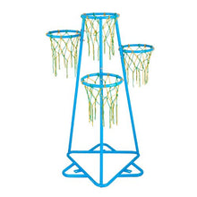 4-Hoop Kids Basketball Set, Adjustable Stand, 3 Balls, Indoor/Outdoor Toy for Boys & Girls